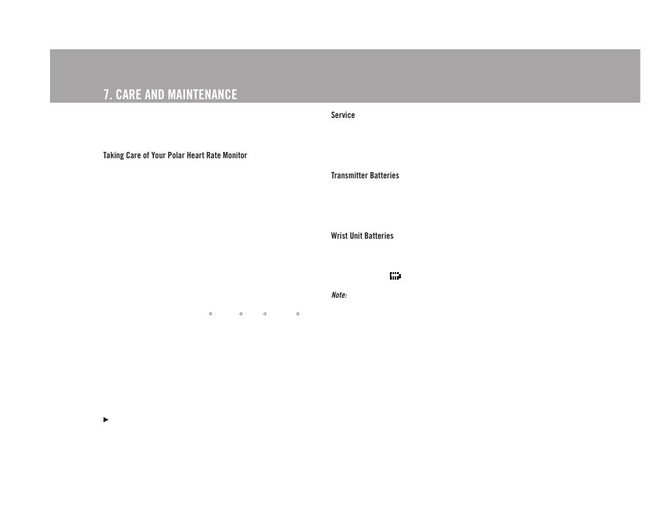 Care and maintenance | POLAR F4TM User Manual | Page 20 / 26