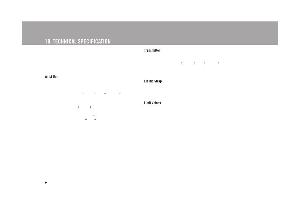 Technical specification | POLAR F4TM User Manual | Page 24 / 26