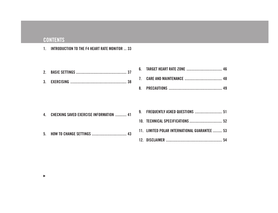 POLAR F4TM User Manual | Page 4 / 26