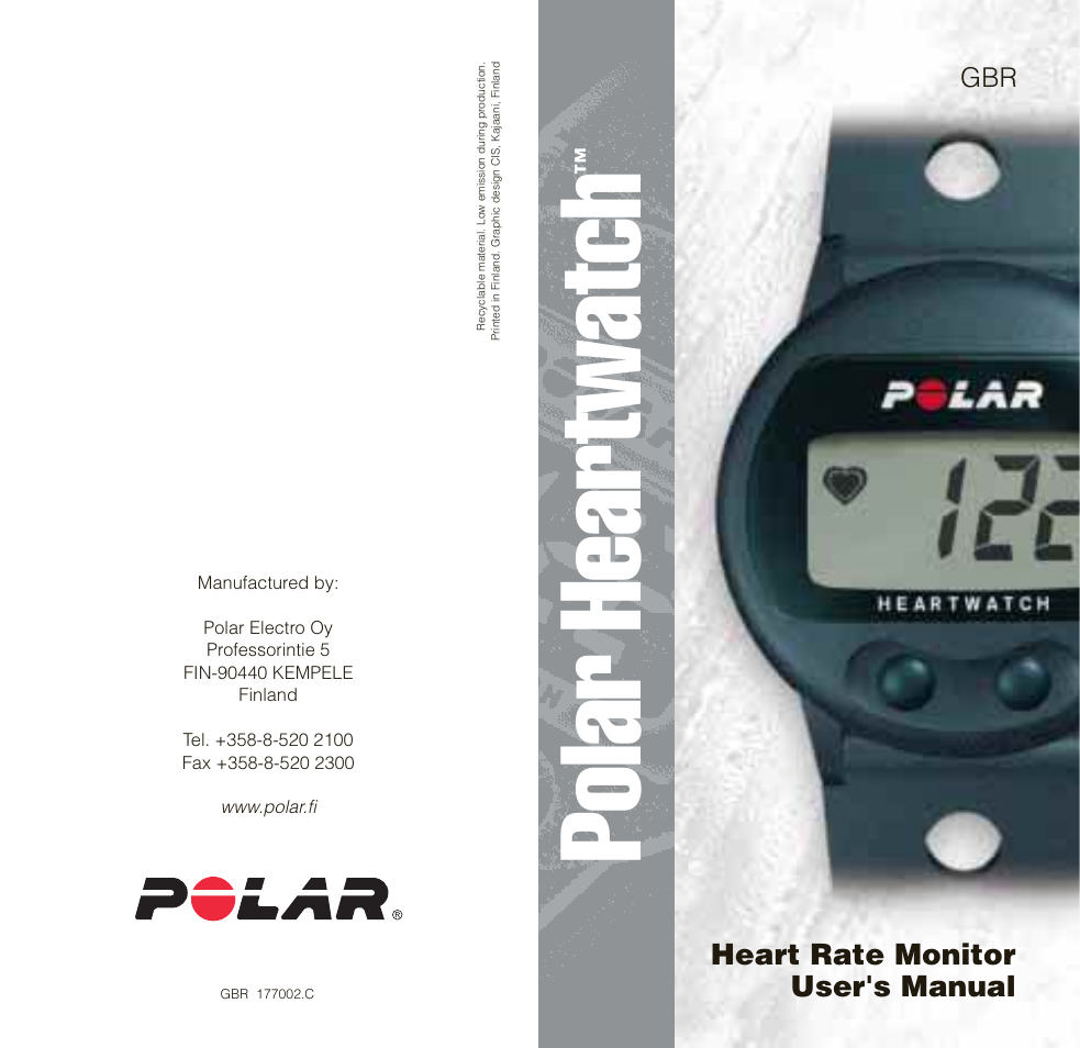 POLAR HEARTWATCH User Manual | 17 pages