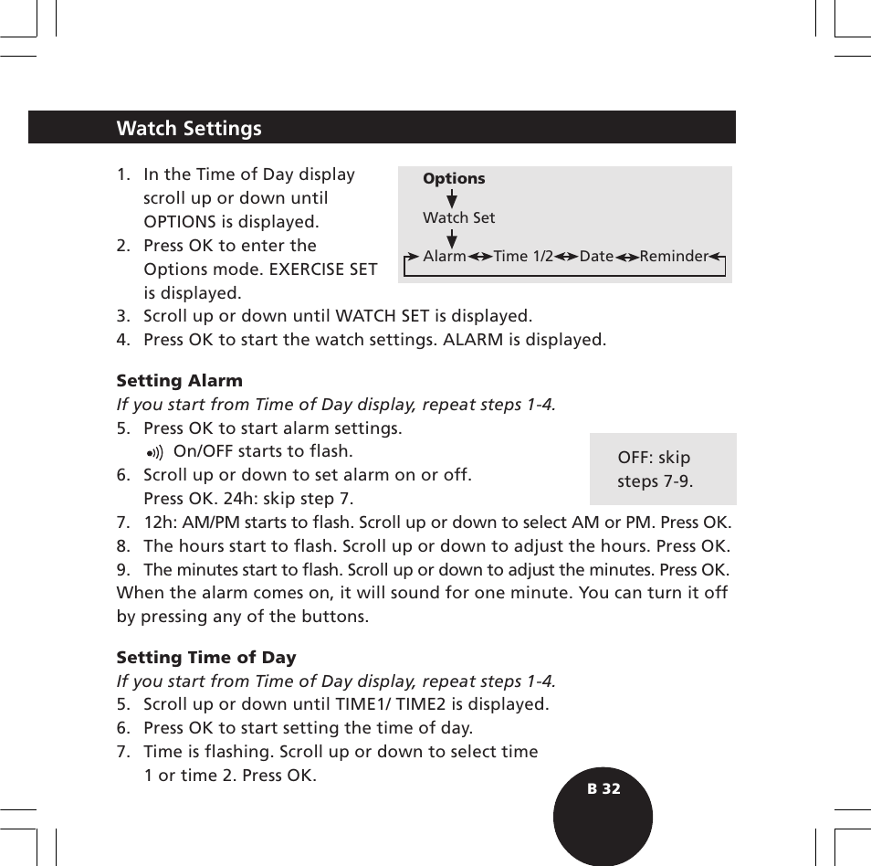 Watch settings | POLAR S610i User Manual | Page 34 / 93