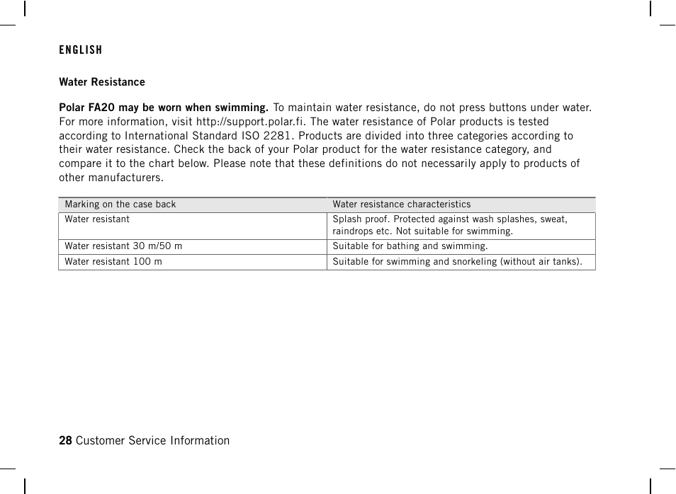 POLAR DA20 User Manual | Page 28 / 30