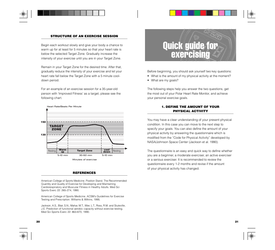Quick guide for exercising | POLAR FIN-90440 User Manual | Page 10 / 20