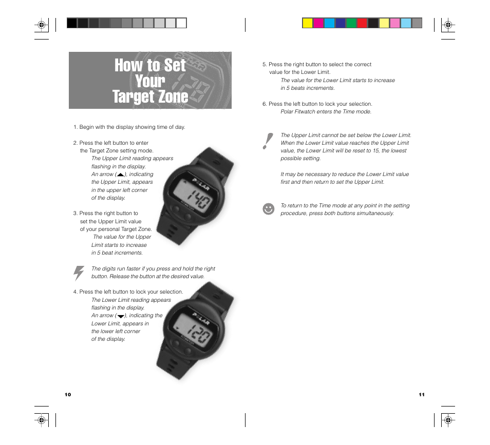 How to set your target zone | POLAR FIN-90440 User Manual | Page 5 / 20