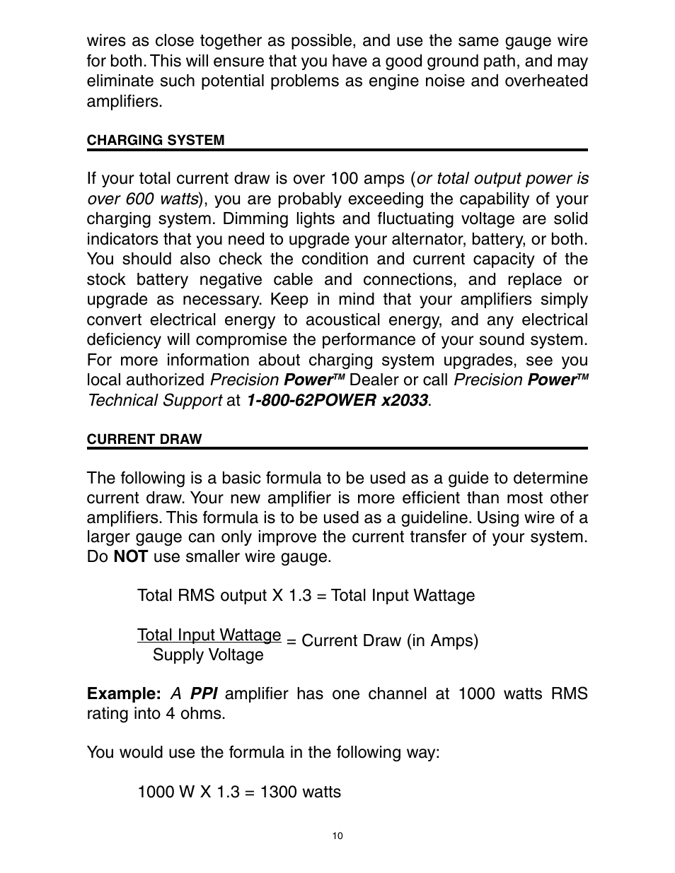 Precision Power D500/1 User Manual | Page 11 / 23