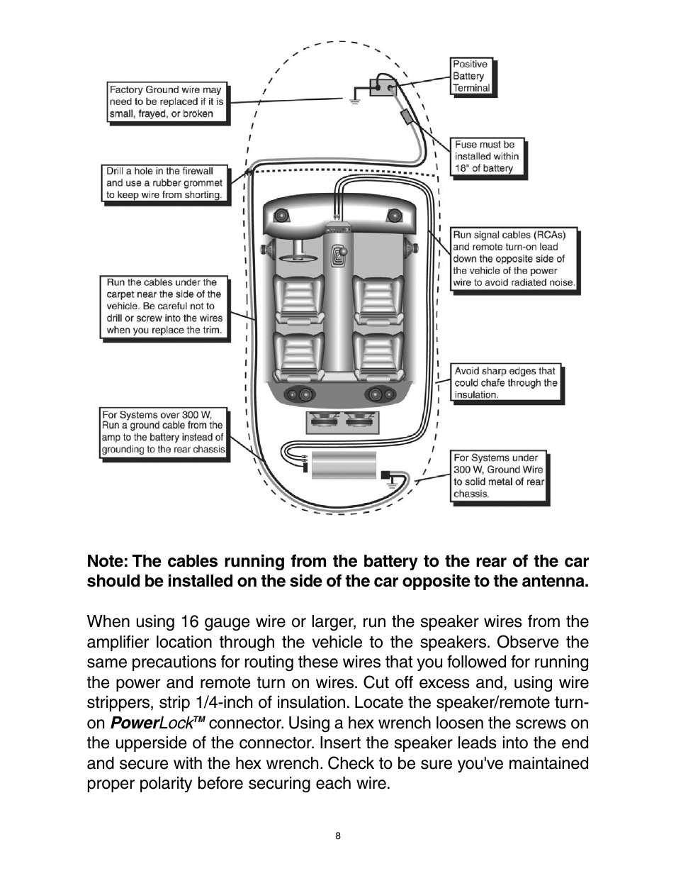 Power lock | Precision Power D500/1 User Manual | Page 9 / 23