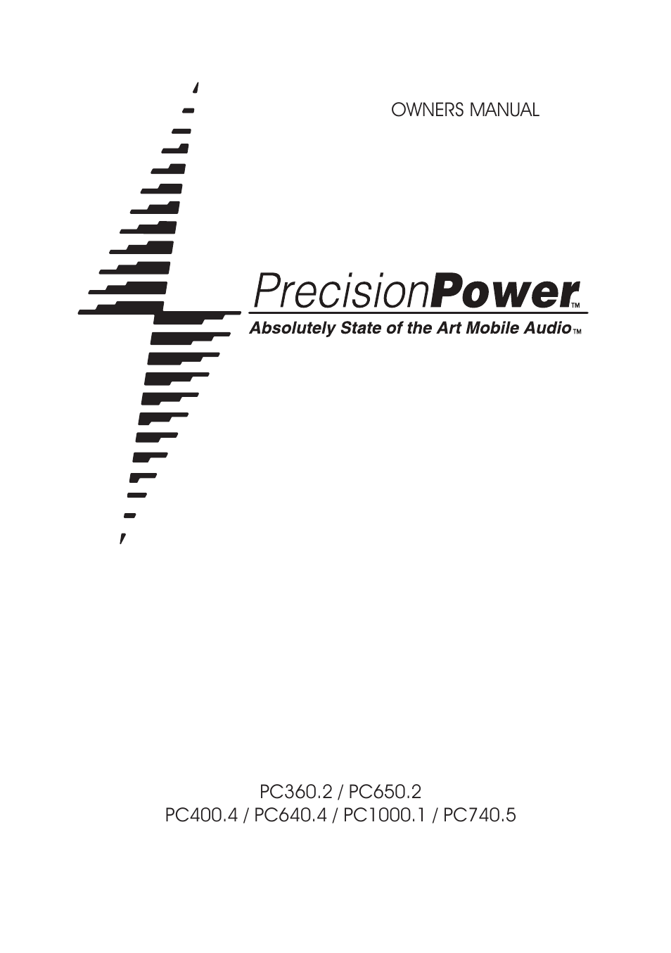 Precision Power PC360.2 User Manual | 24 pages