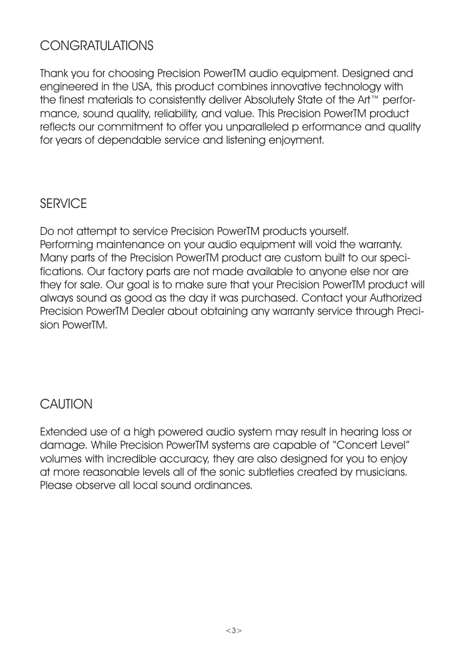 Precision Power PC360.2 User Manual | Page 3 / 24