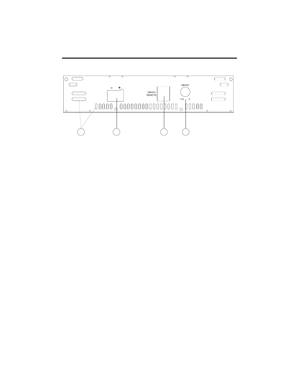 Power lock, Qbass remote, Qbass | Connector here. 3, Plug in the data cable from the optional, Control. 4 | Precision Power DCX 300.2 User Manual | Page 15 / 22