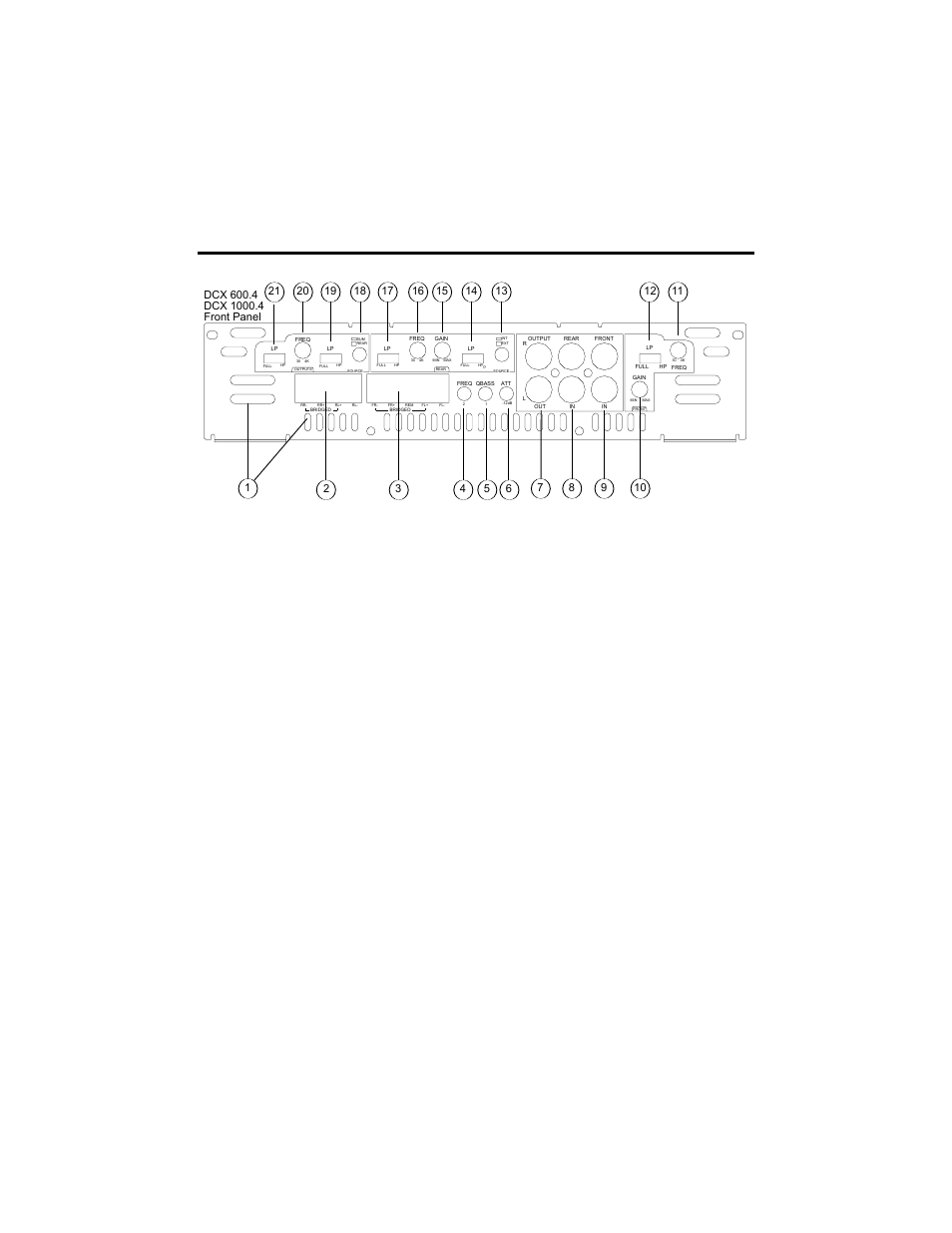 Power lock, Qbass, Qbass plus | Connector here. 4 & 5. qbass, 1 and qbass, 2 freq.: use these switches | Precision Power DCX 300.4 User Manual | Page 16 / 30