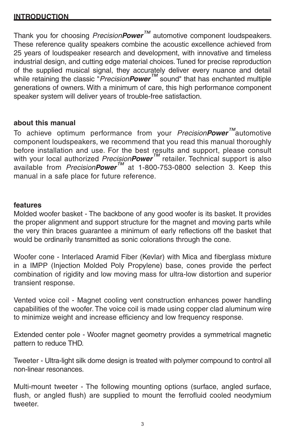 Precision Power 355cs User Manual | Page 3 / 26