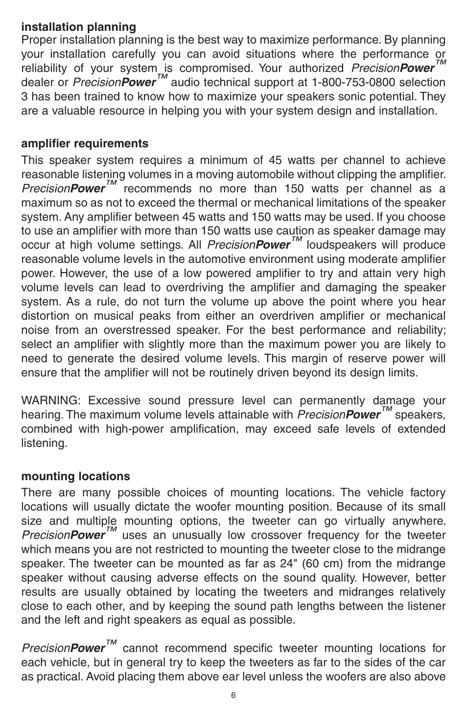 Precision Power 355cs User Manual | Page 6 / 26
