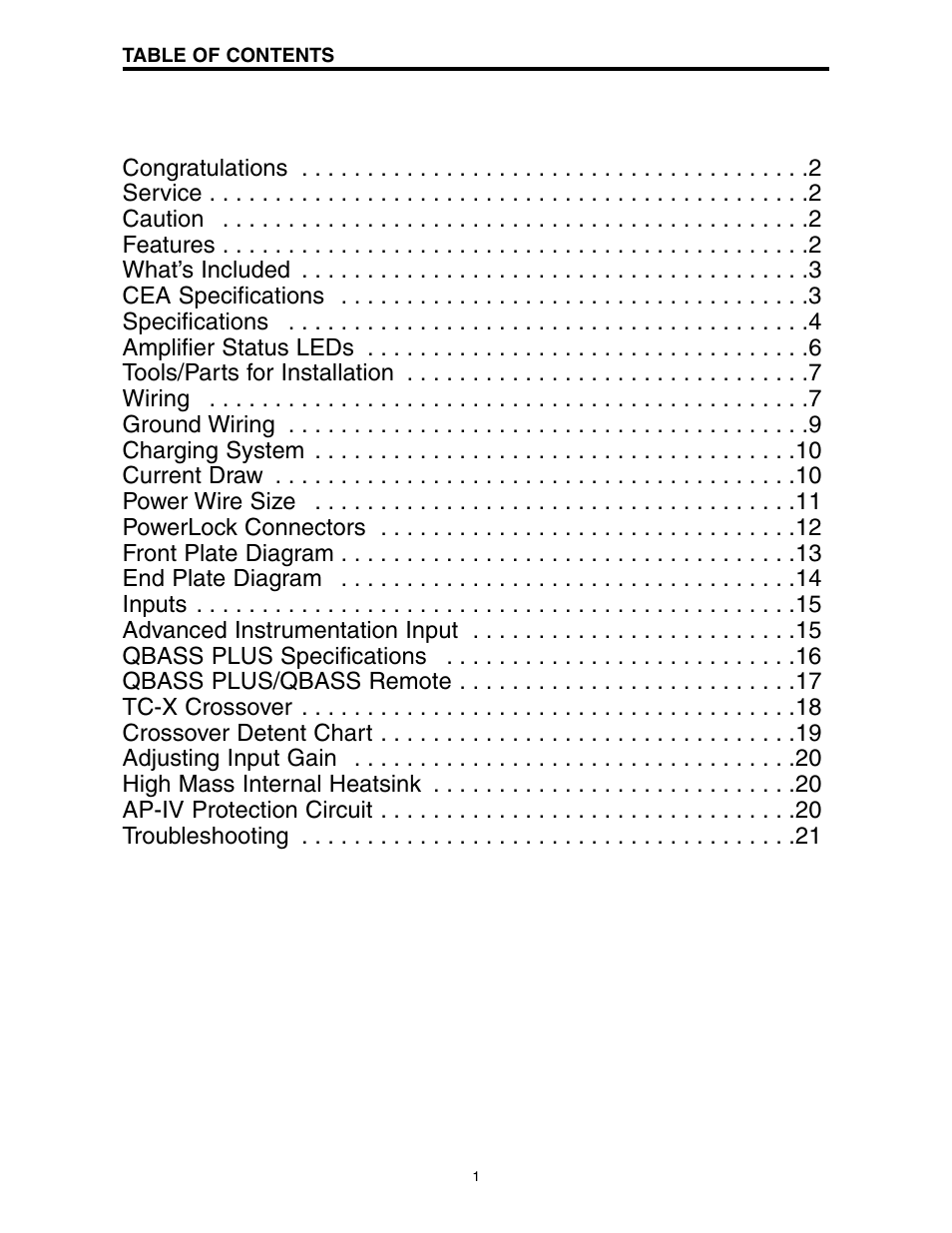 Precision Power A1000/2 User Manual | Page 2 / 23