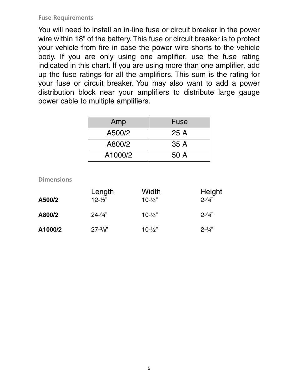 Precision Power A1000/2 User Manual | Page 6 / 23