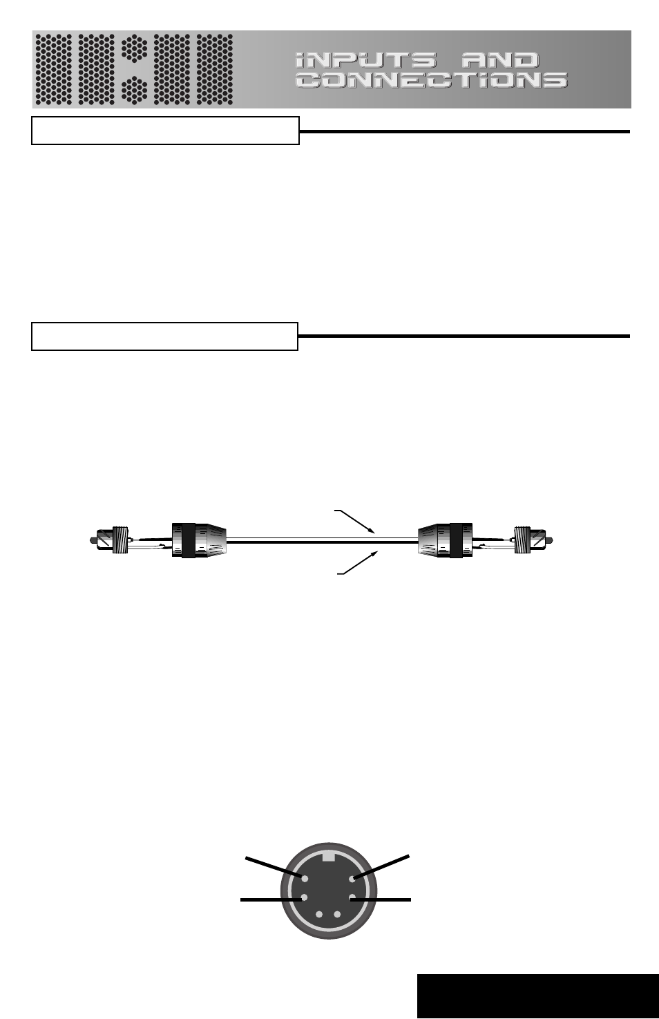 Inputs / connections | Precision Power TD450 User Manual | Page 9 / 19