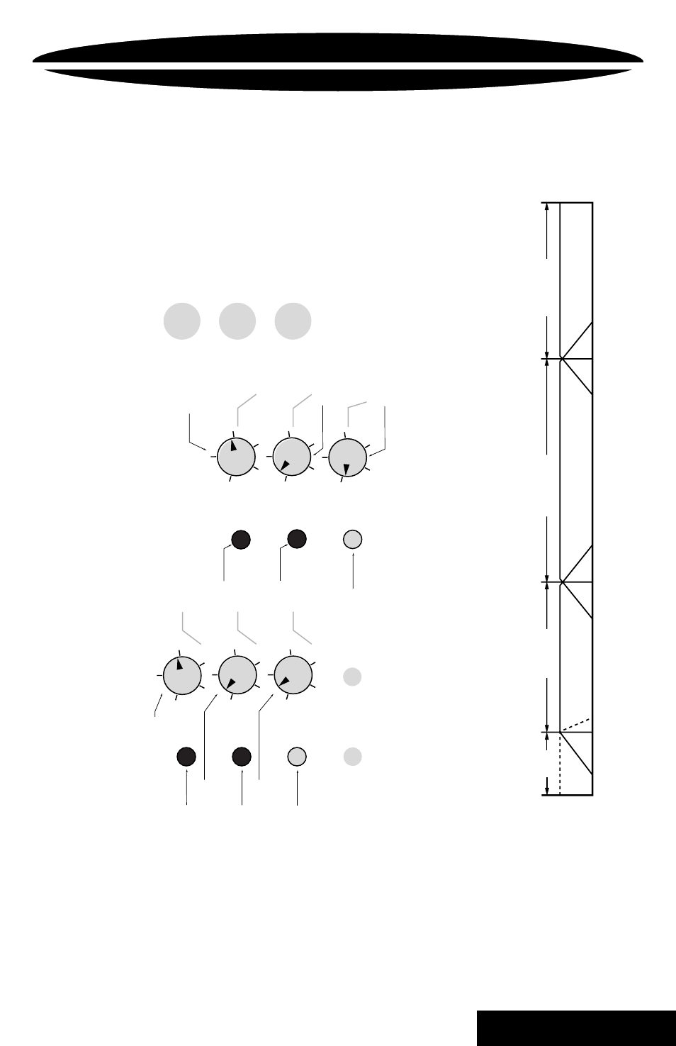 Controls diagram 2, Controls diagram two, Back to contents | Settings for a basic 3 way system plus sub output, Resulting frequency response at speaker outputs, Rca outputs), Mid bass mid range tweeters, 20hz-2k, 521 hz 4 khz, Count 9 "clicks" starting from 1 to get to 73 hz | Precision Power PC6800 User Manual | Page 14 / 27