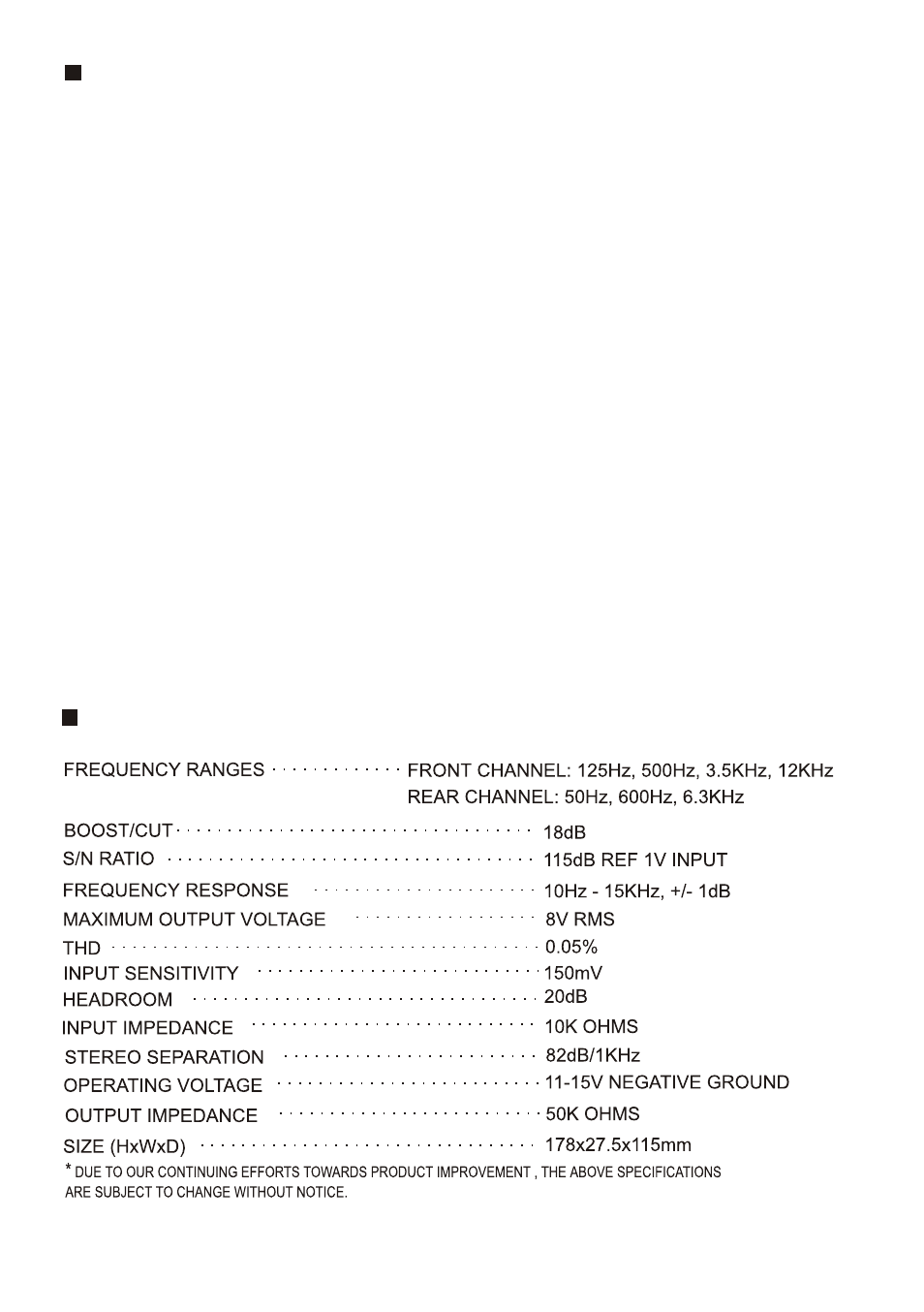 Precision Power DUAL ZONE EQUALIZER E.DZ User Manual | Page 7 / 8