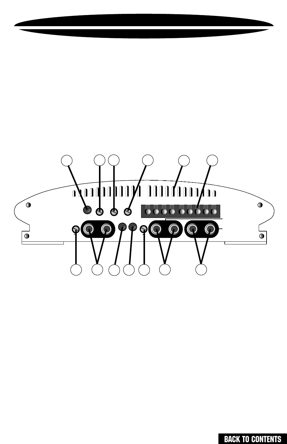 Front endplate pc4200 / pc4400, Back to contents | Precision Power PC4200 User Manual | Page 13 / 31