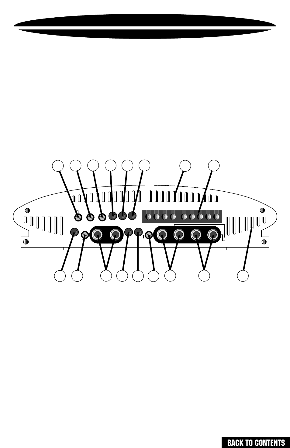 Front endplate pc4800, Back to contents, Endplate diagram 4800 | Precision Power PC4200 User Manual | Page 14 / 31