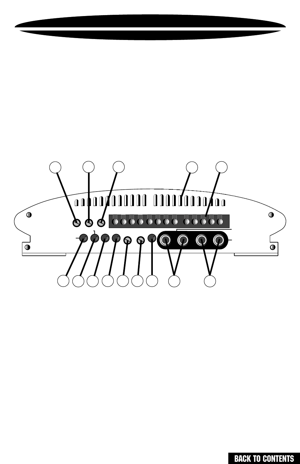 Front endplate pc6600, Back to contents, Endplate diagram 6600 | Precision Power PC4200 User Manual | Page 15 / 31