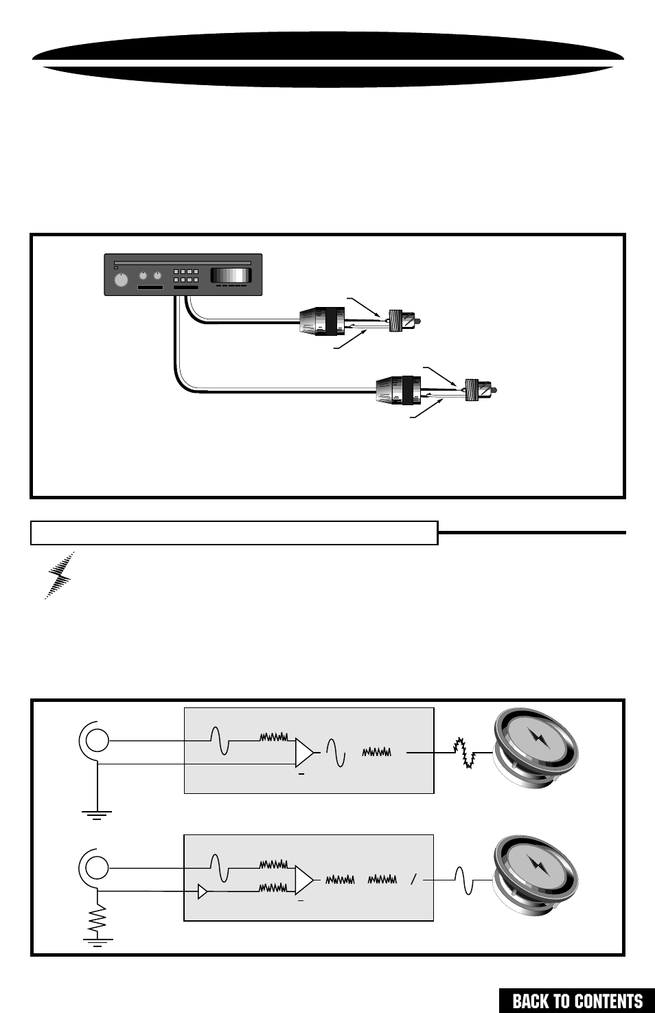 Inputs, Back to contents, Warning | Source headunit | Precision Power PC4200 User Manual | Page 16 / 31