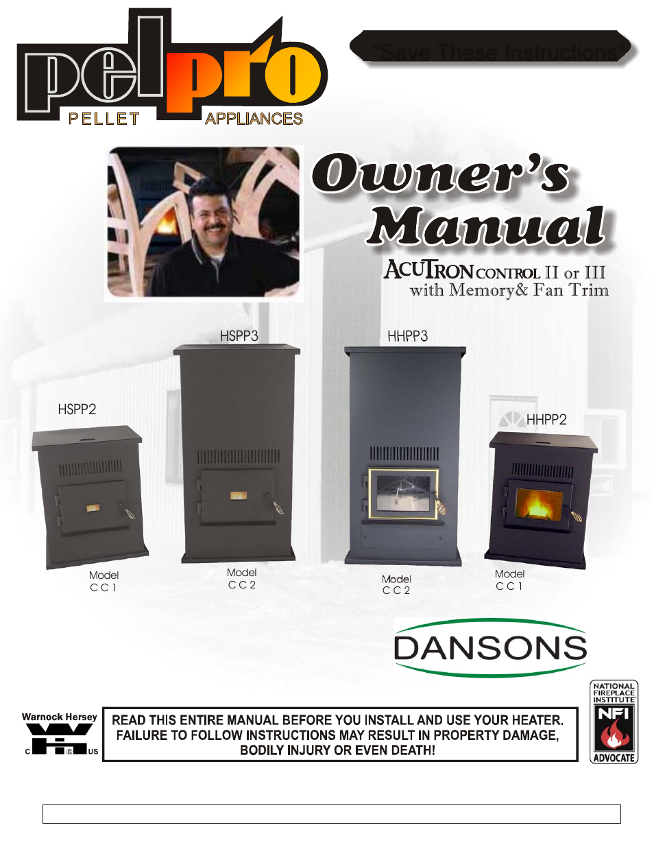 PelPro Wood Pellet Stoves HSPP2 User Manual | 40 pages