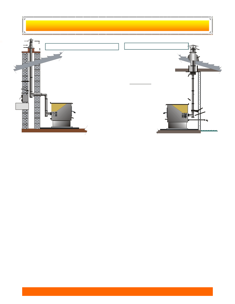 Reestanding, Nstallation, Main floor - tie-in claytile flue | Main floor - class a tie-in | PelPro Wood Pellet Stoves HSPP2 User Manual | Page 20 / 40
