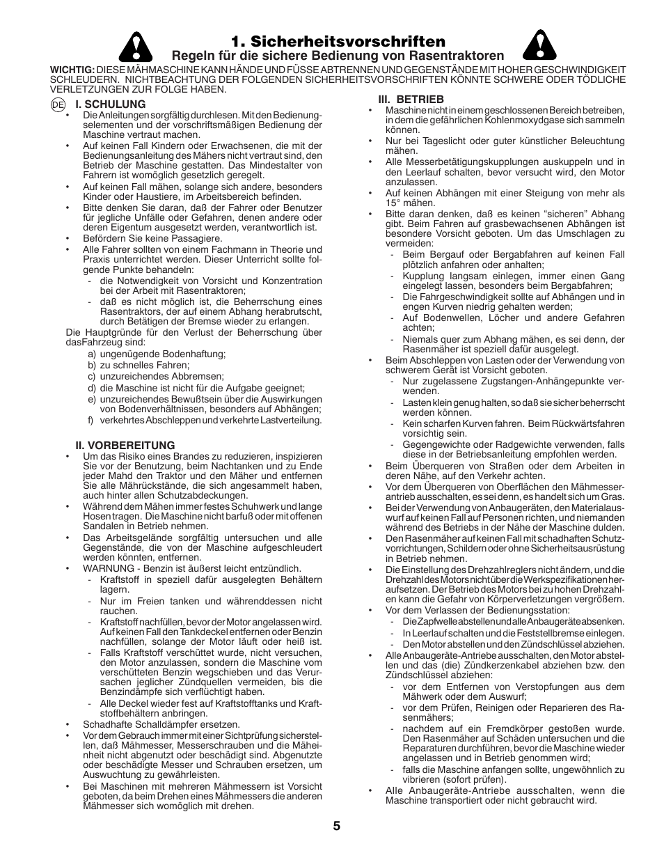 Sicherheitsvorschriften | Partner Tech P11577H User Manual | Page 5 / 80
