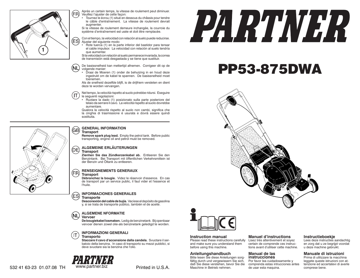 Partner Tech PP53-875DWA User Manual | 10 pages