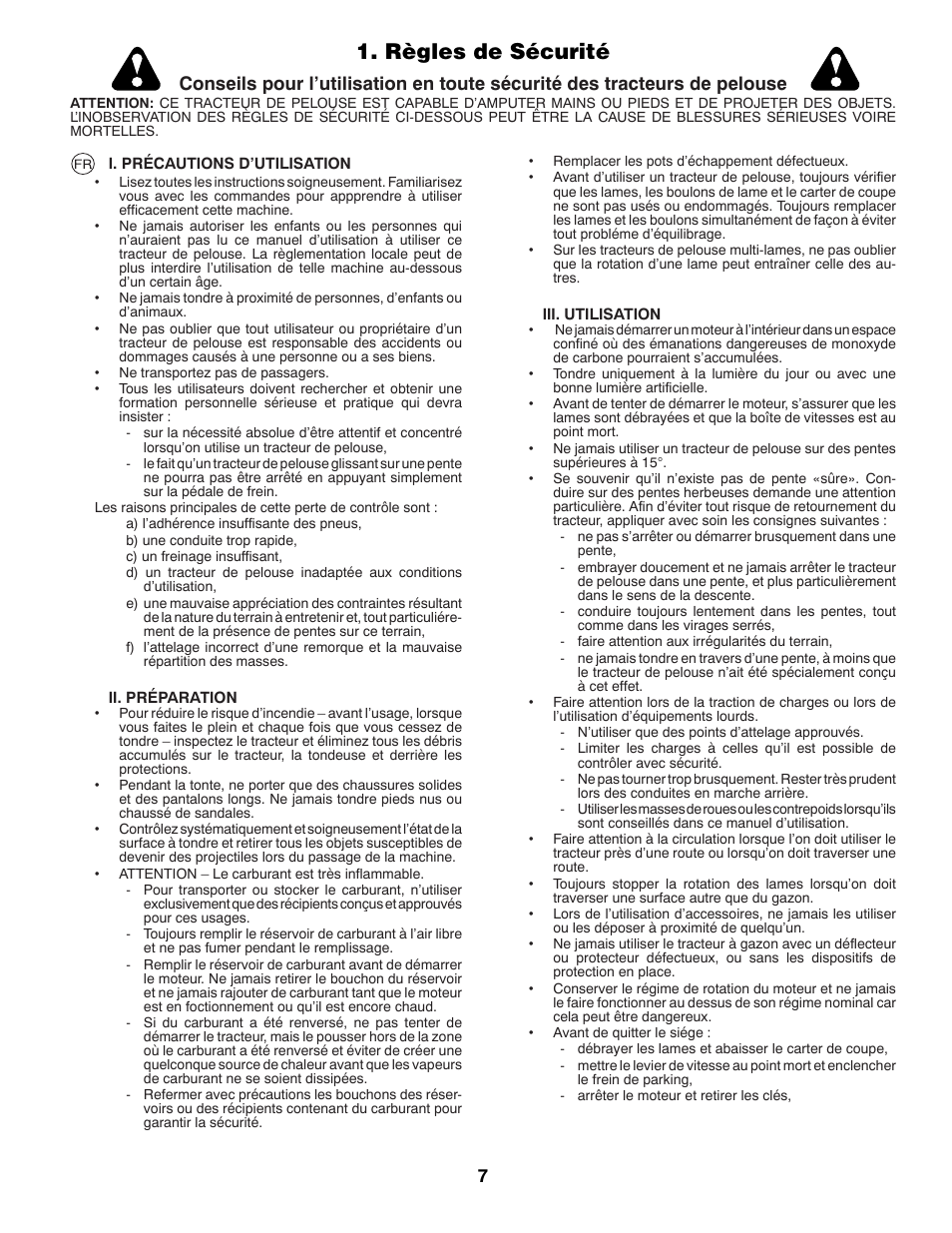 Règles de sécurité | Partner Tech P12597RB User Manual | Page 7 / 84