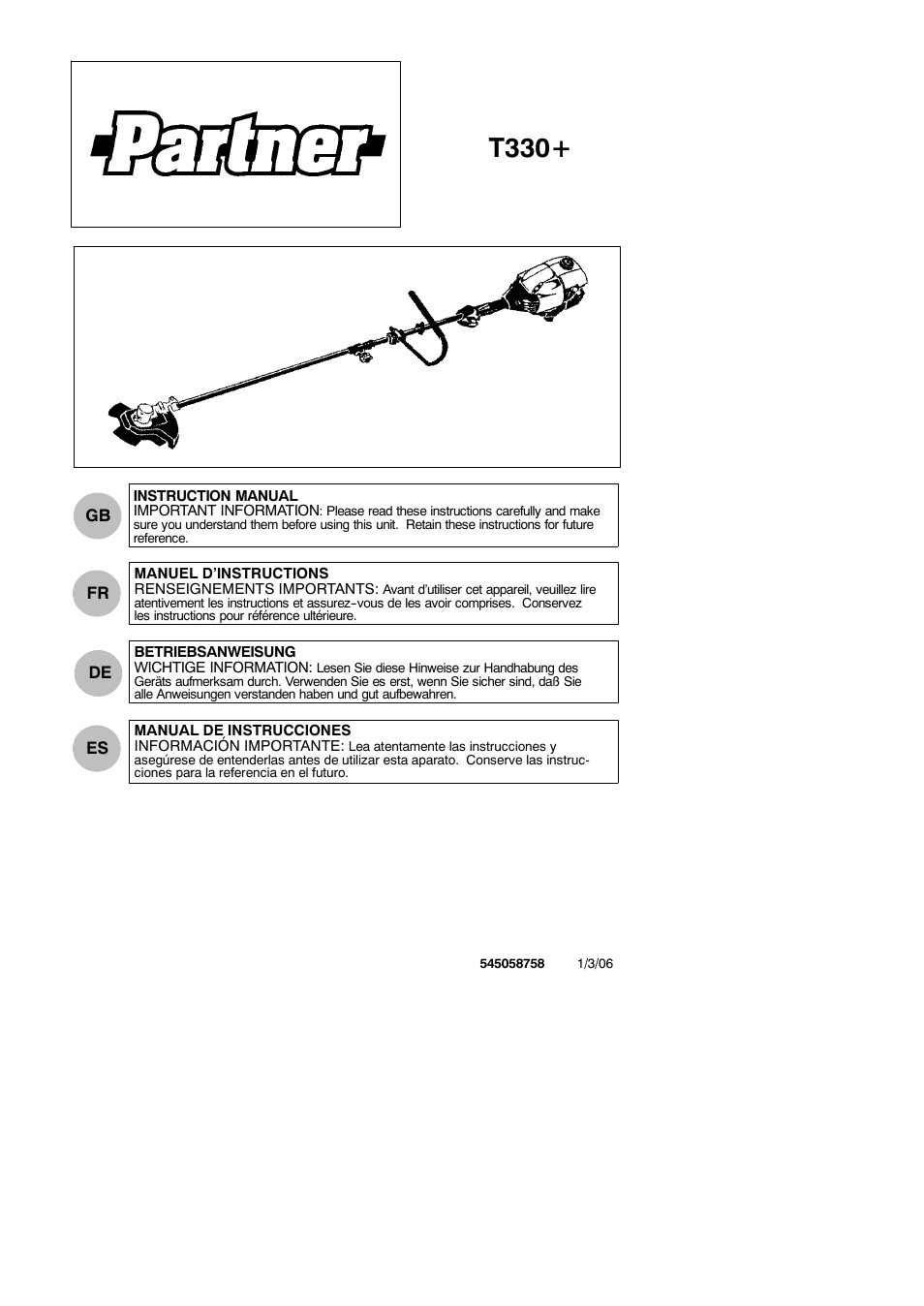 Partner Tech T330+ User Manual | 19 pages