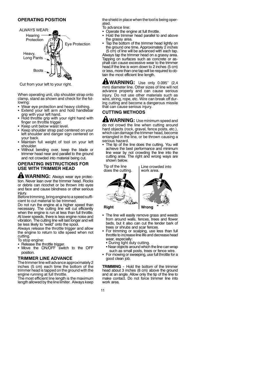 Warning | Partner Tech T330+ User Manual | Page 11 / 19