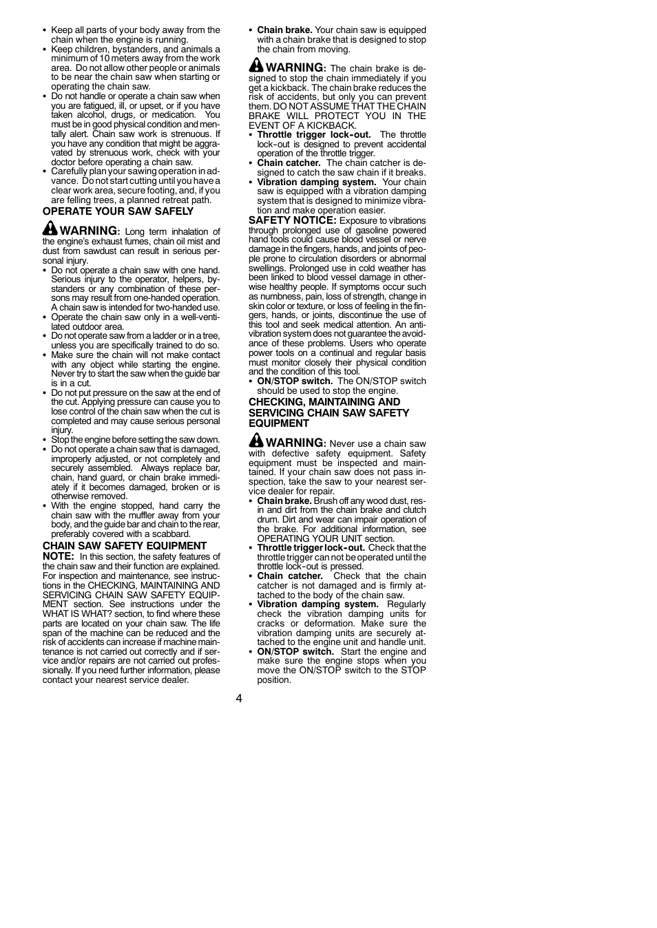 Warning | Partner Tech P842 User Manual | Page 4 / 17