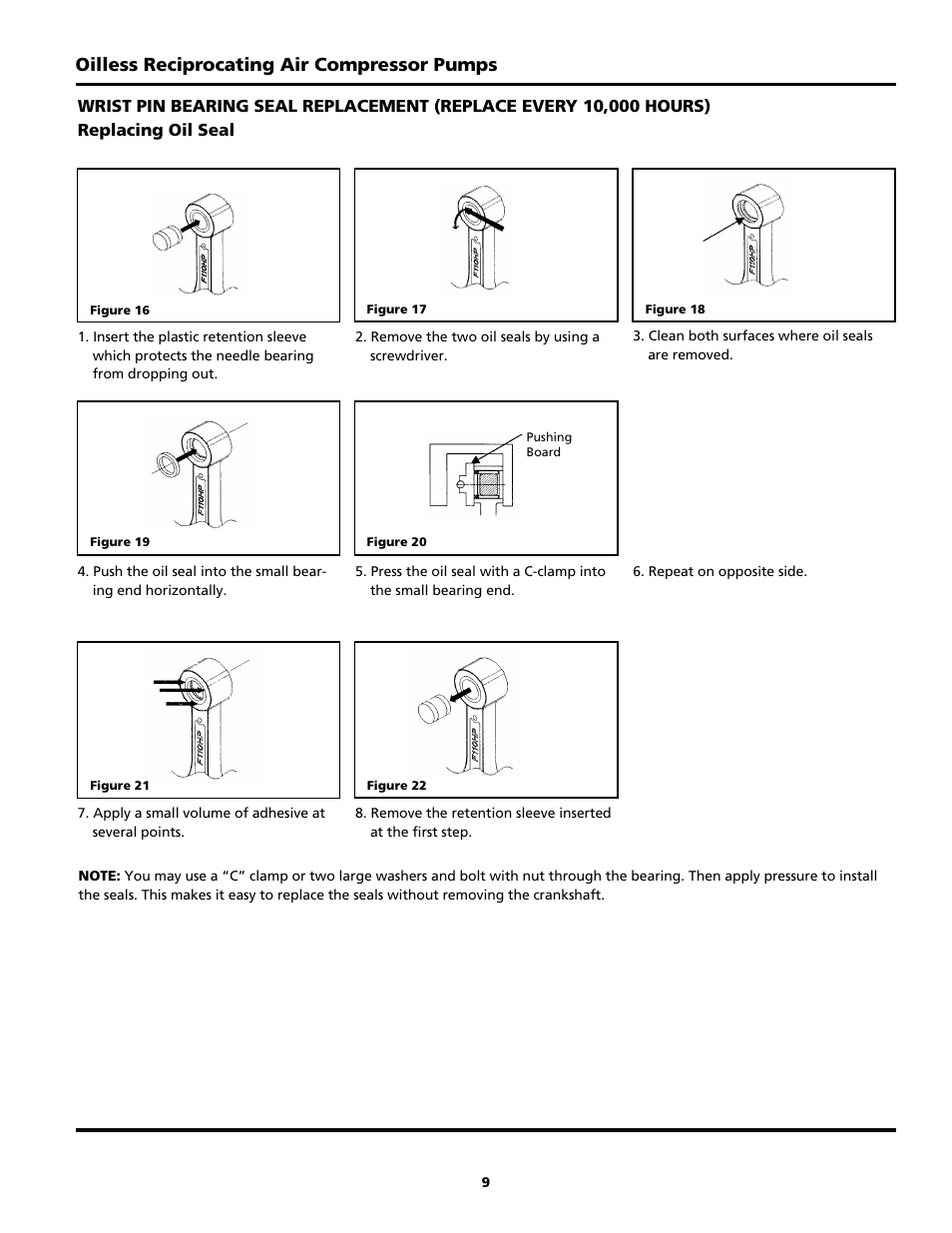 Oilless reciprocating air compressor pumps | Powerex Medical Packing System MPQ User Manual | Page 16 / 27