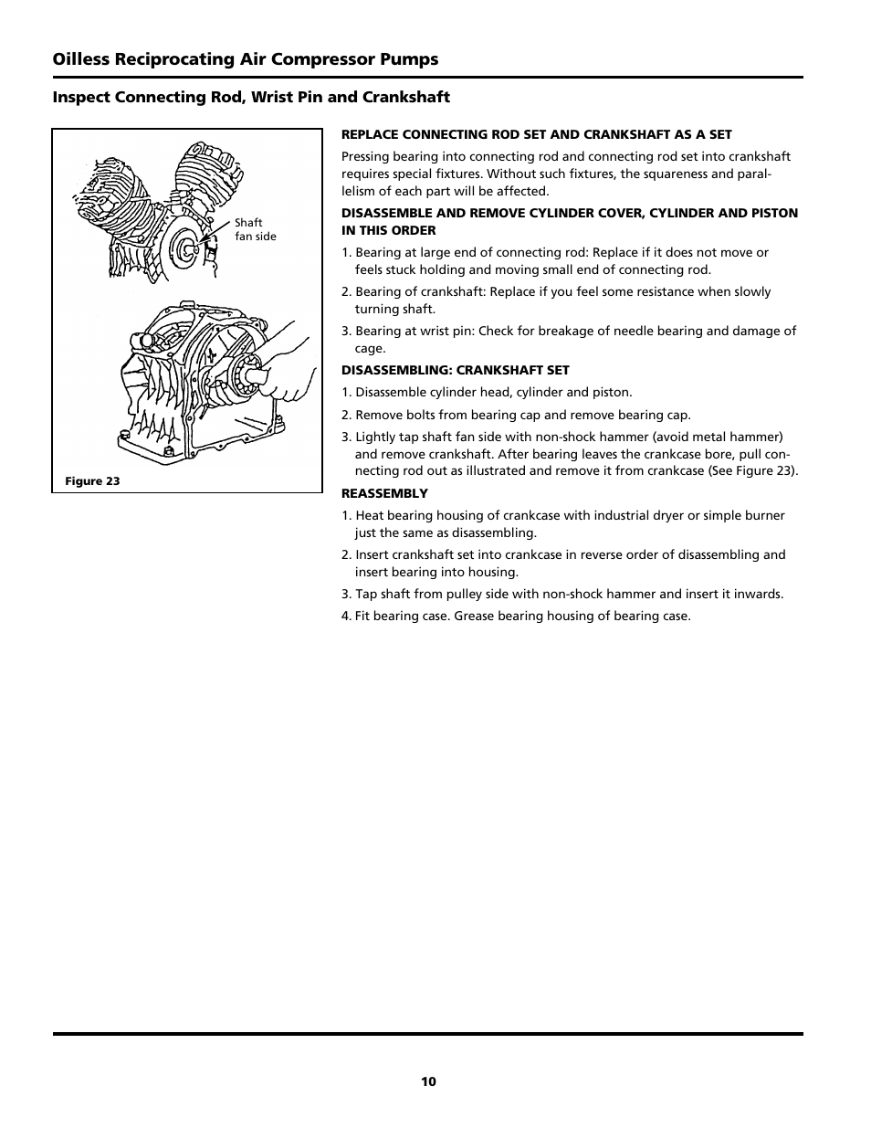 Oilless reciprocating air compressor pumps | Powerex Medical Packing System MPQ User Manual | Page 17 / 27
