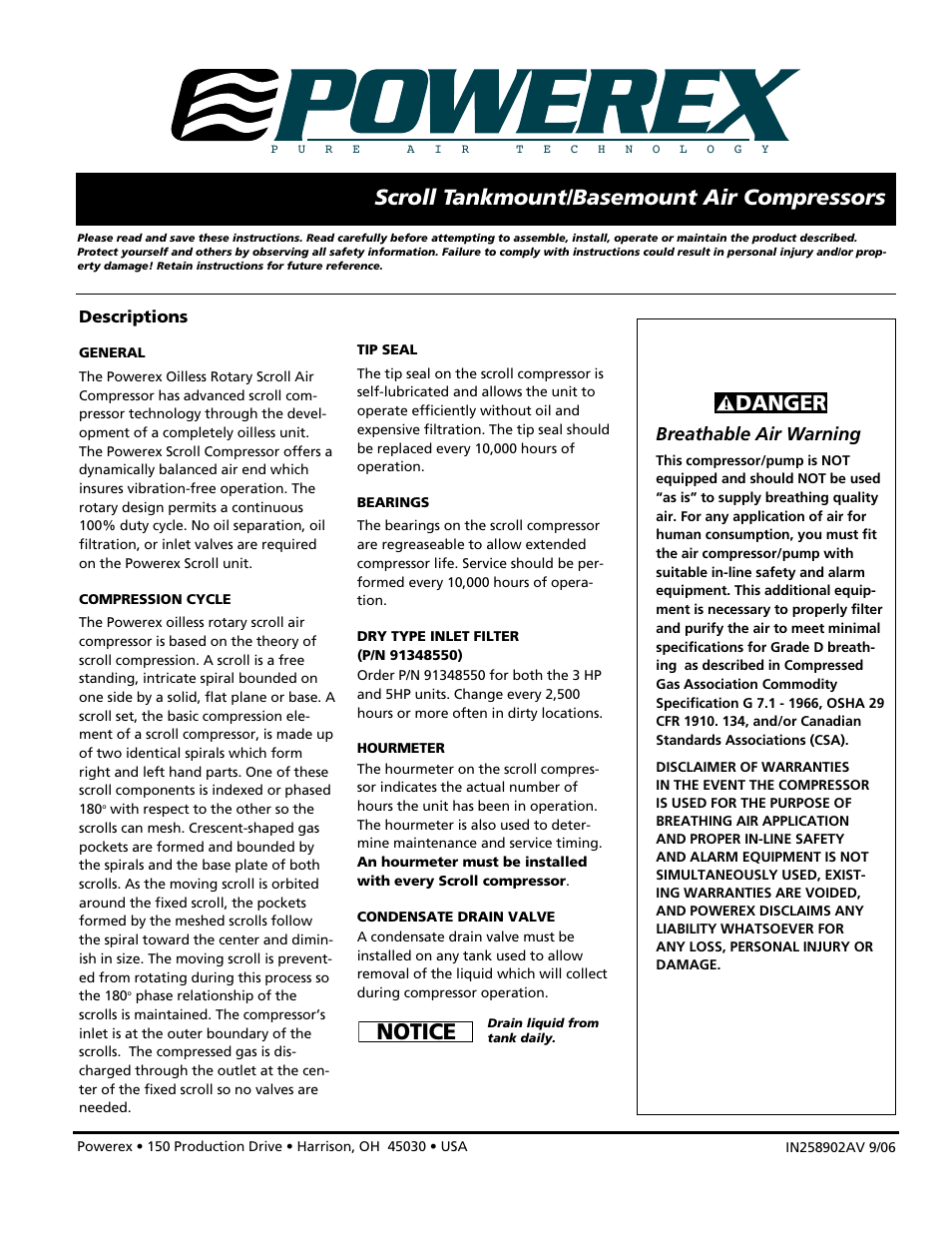 Powerex SBS1517 User Manual | 20 pages