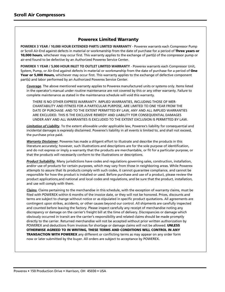 Powerex SBS1517 User Manual | Page 20 / 20