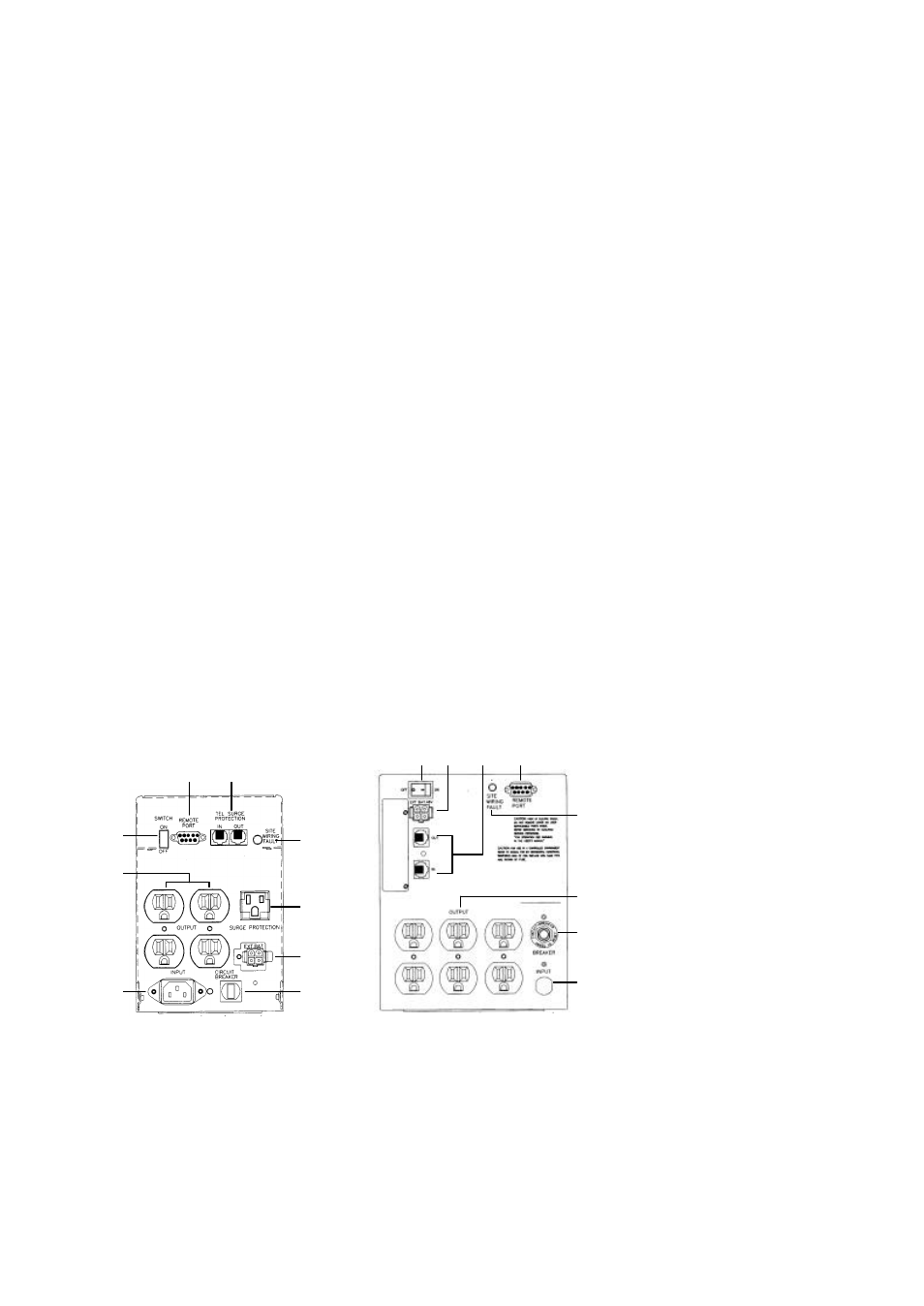 Rear panel | Powercom 1200VA User Manual | Page 7 / 19