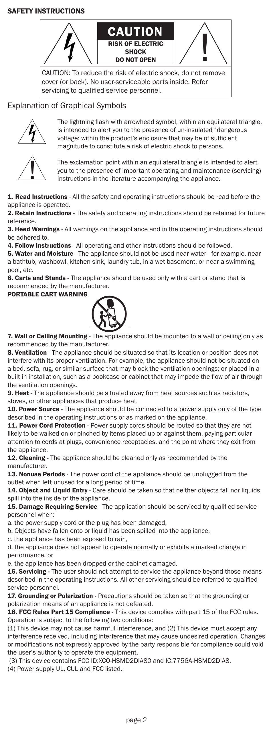 Caution, Explanation of graphical symbols | Phase Technology WL-RX SUB User Manual | Page 2 / 4