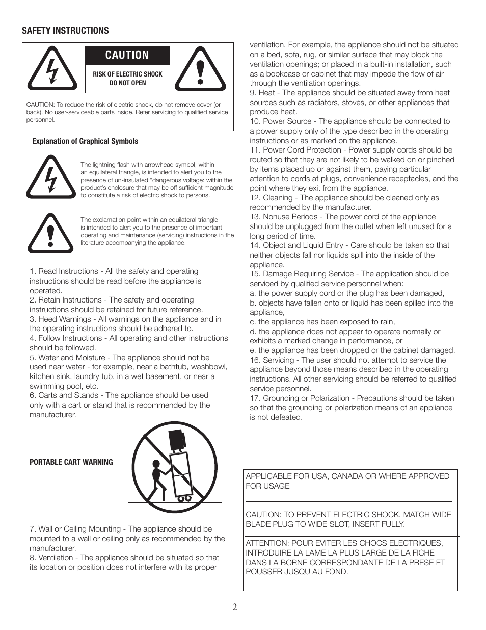 Caution | Phase Technology V62 User Manual | Page 2 / 8