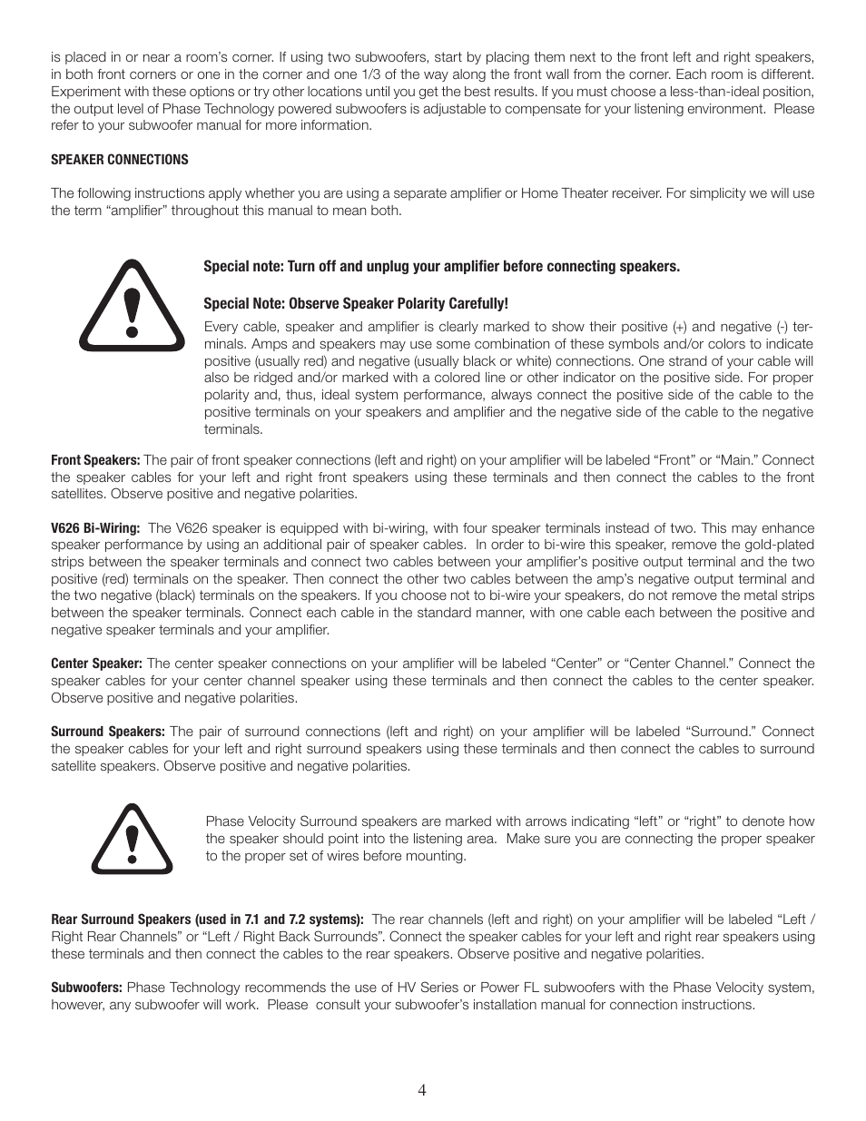 Phase Technology V62 User Manual | Page 4 / 8