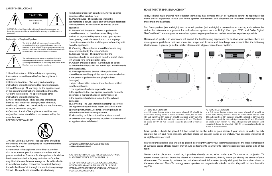 Caution | Phase Technology Cinemicro One User Manual | Page 2 / 5