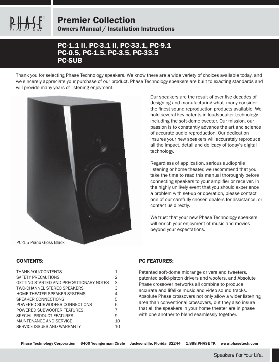 Phase Technology PC-3.1 II User Manual | 11 pages
