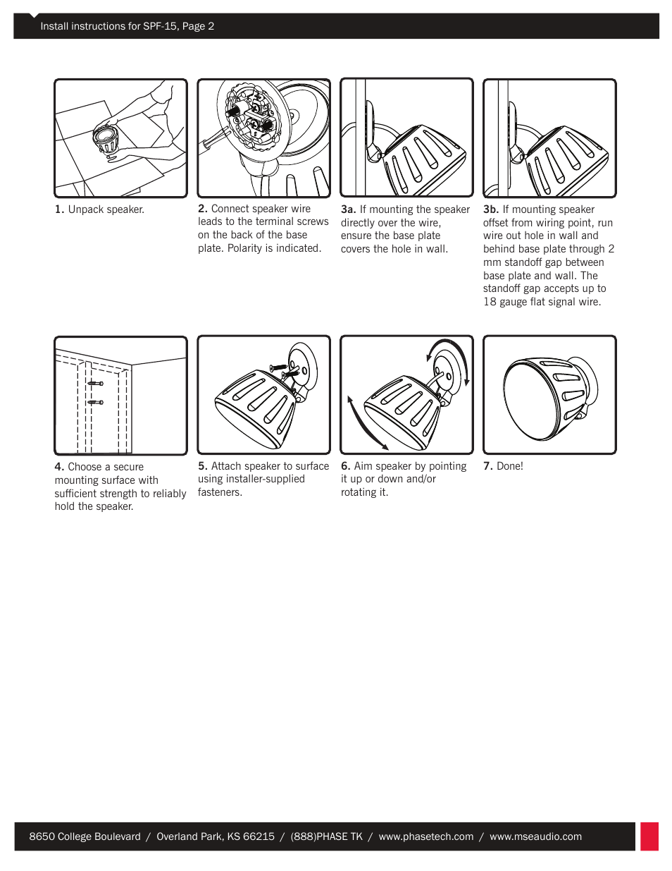 Phase Technology SPF-15 User Manual | Page 2 / 2