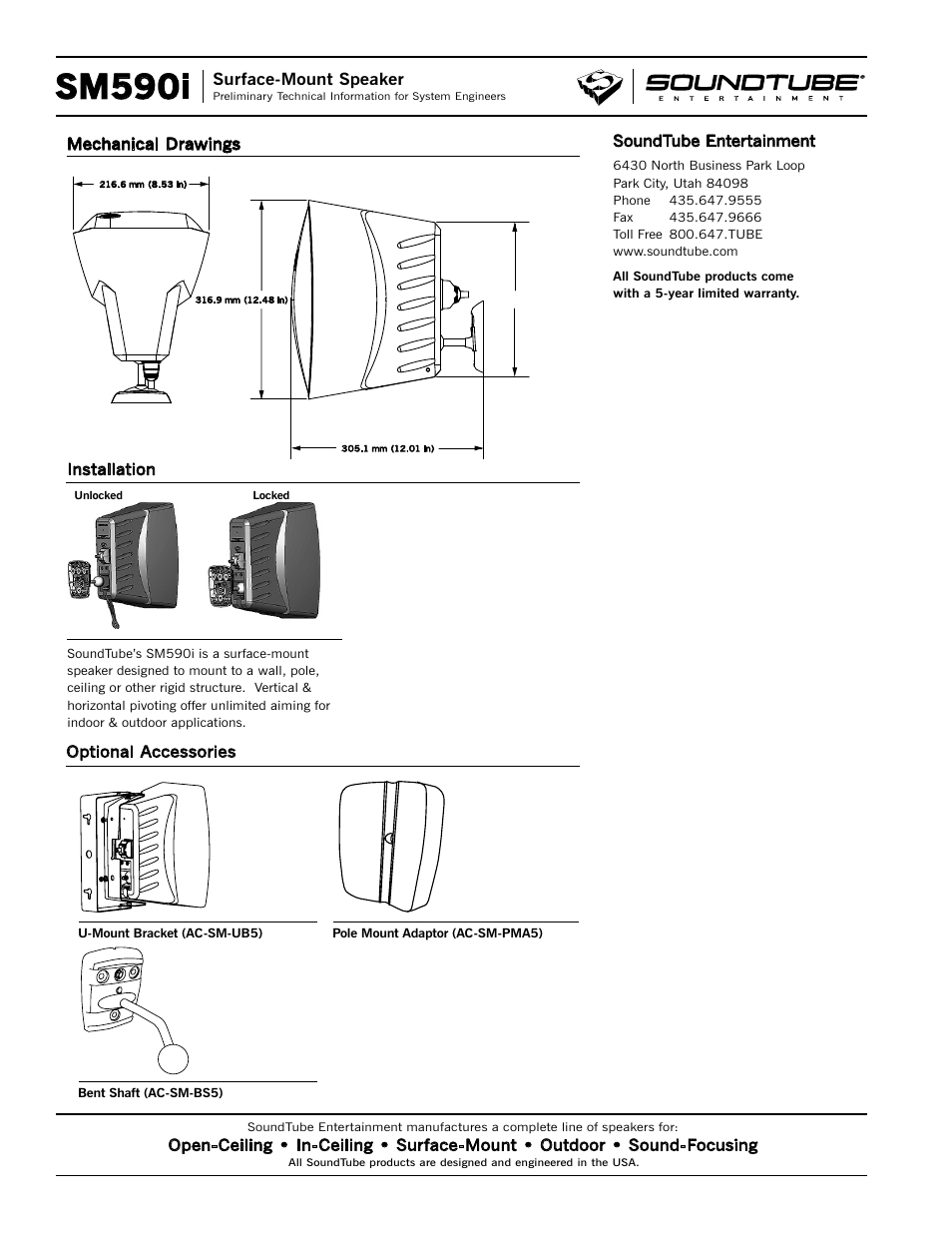 Sm590i | Phase Technology Surface-Mount Speaker SM590i User Manual | Page 4 / 4