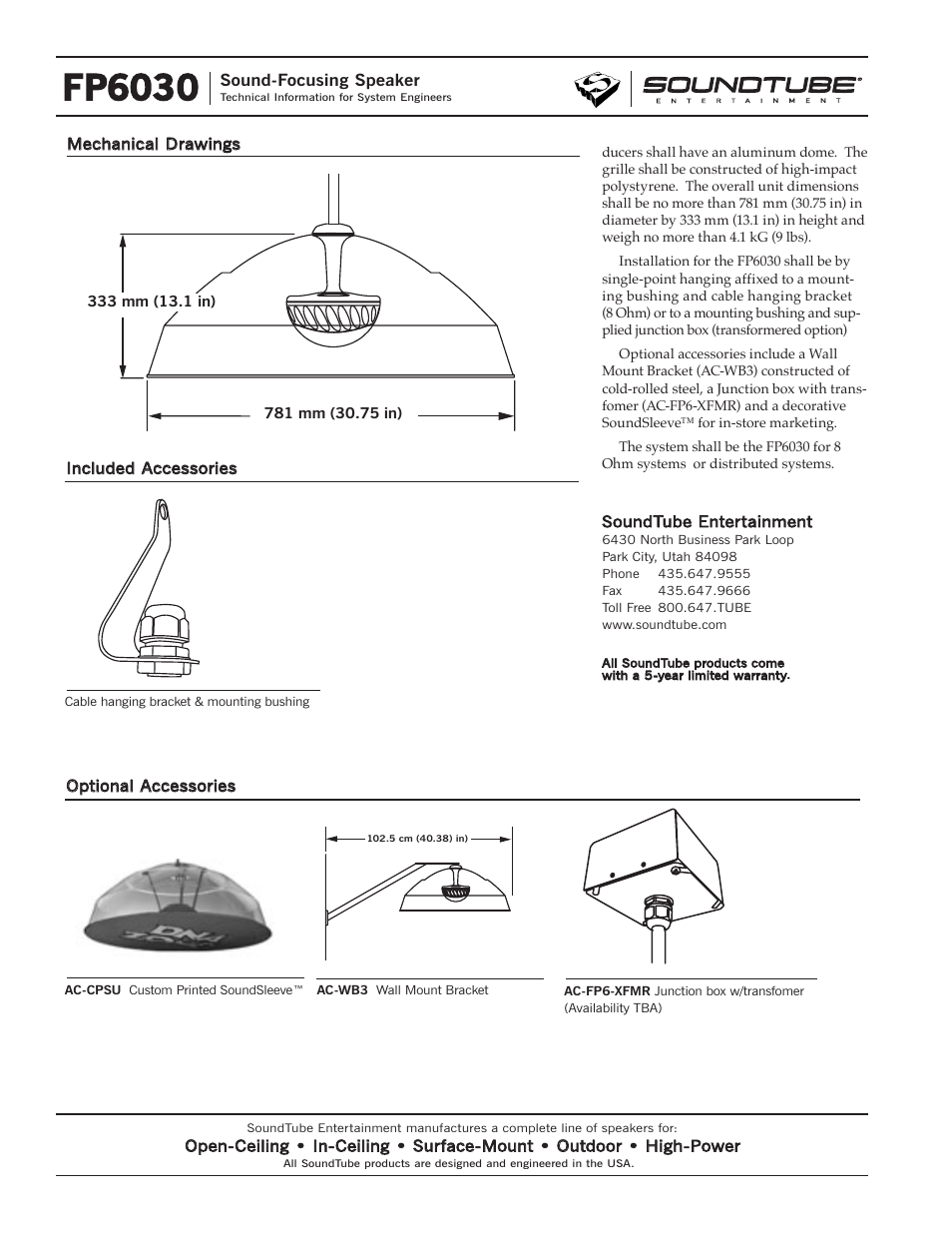 Fp6030 | Phase Technology Sound-Focusing Speaker FP6030 User Manual | Page 4 / 4