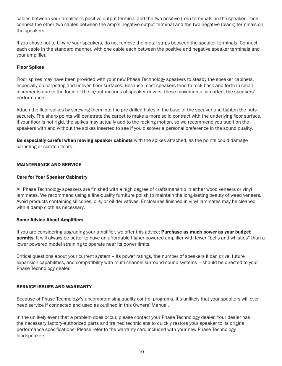 Phase Technology PC-33.5 PC-SUB User Manual | Page 10 / 11