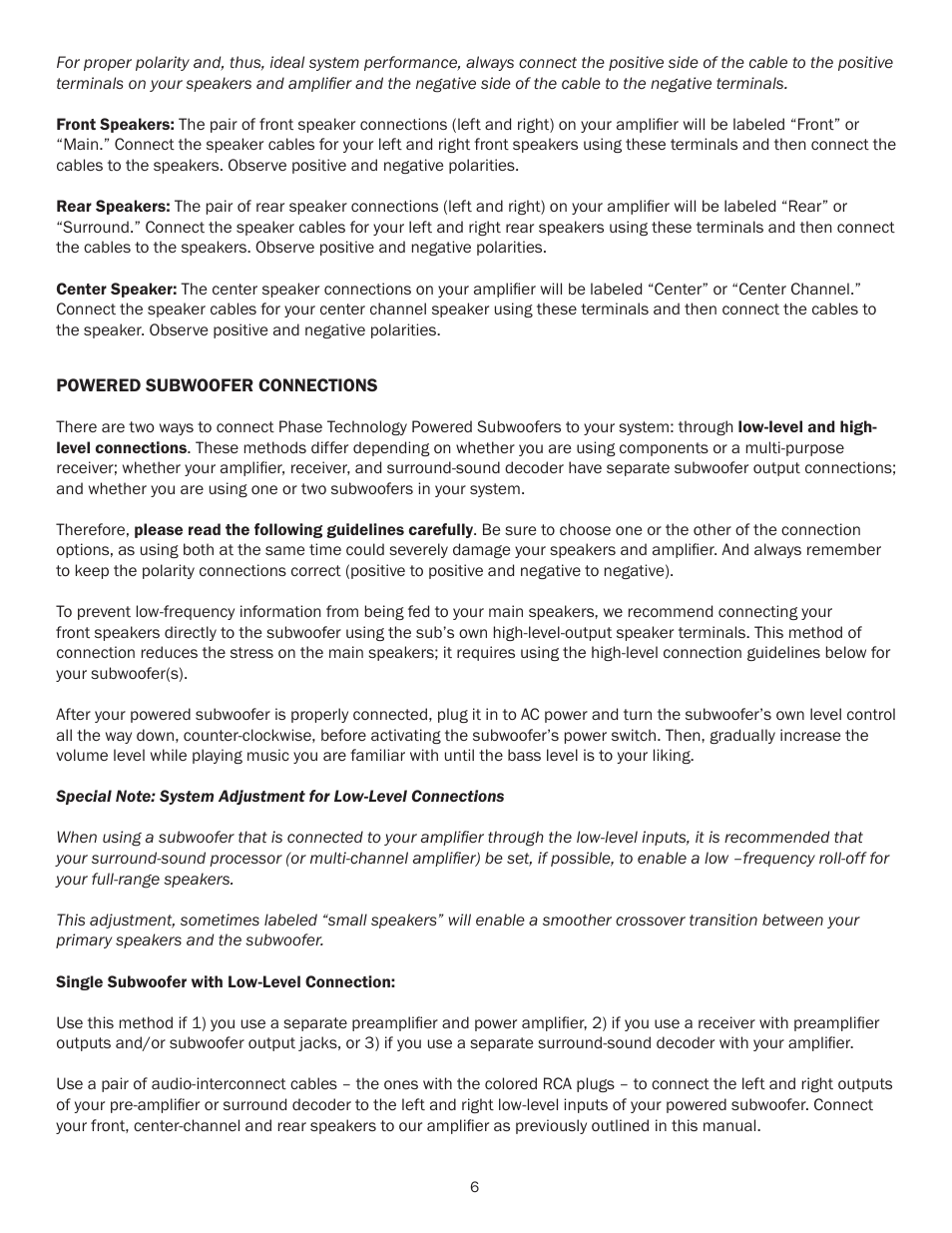 Phase Technology PC-33.5 PC-SUB User Manual | Page 6 / 11