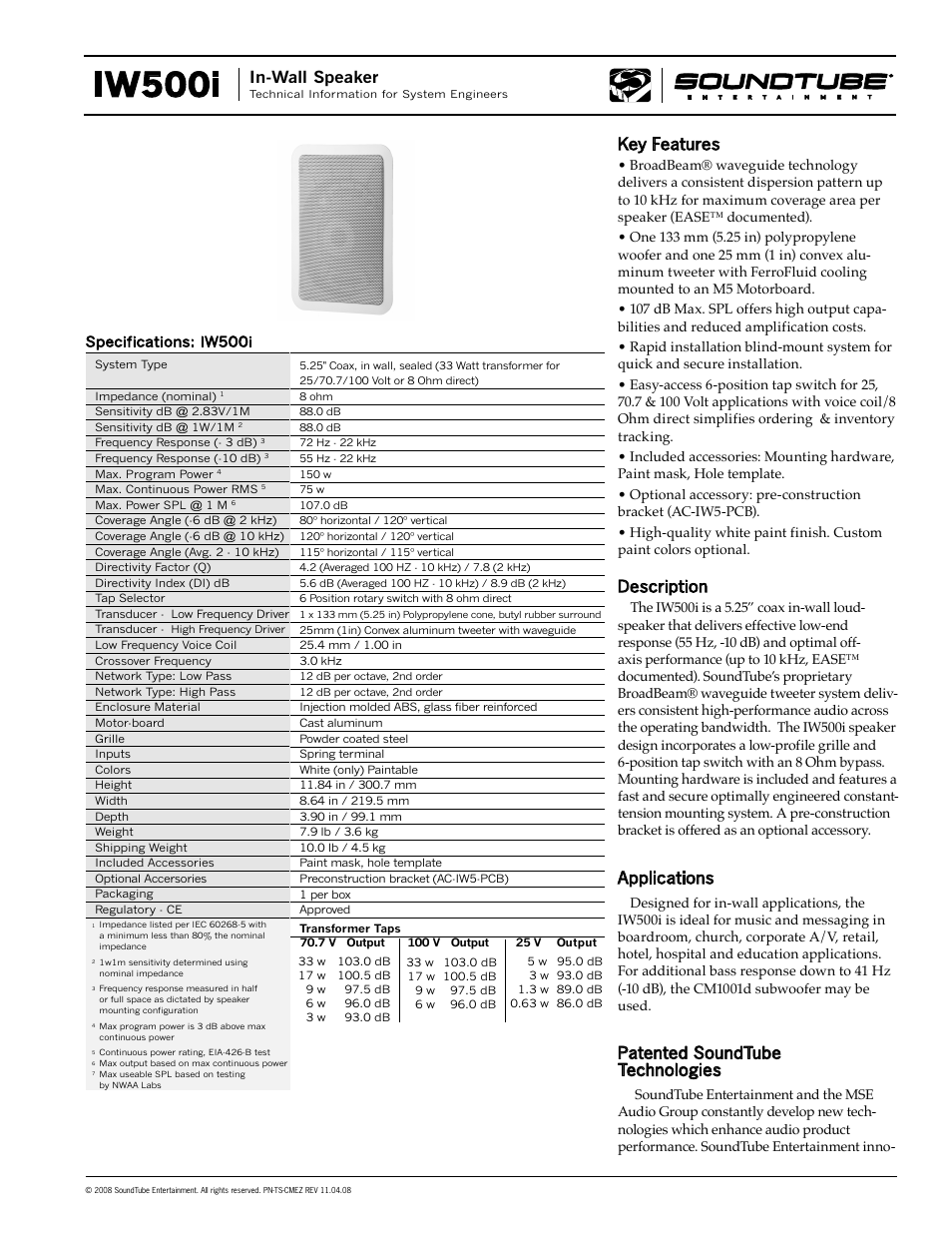 Phase Technology IW500i User Manual | 4 pages