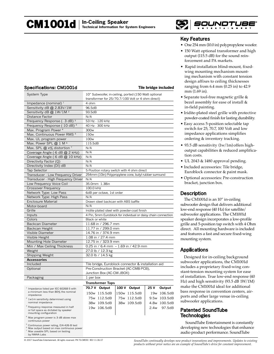 Phase Technology CM1001d User Manual | 4 pages
